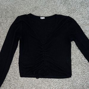 Black long sleeve top